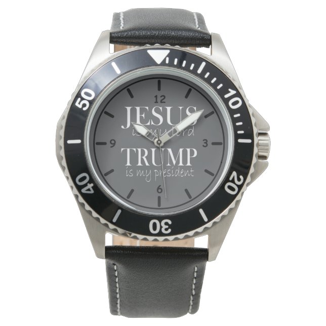 Relógio Jesus é Meu Senhor Trump é Meu Presidente (Frente)