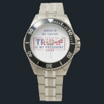 Relógio Jesus é o meu salvador é o meu presidente<br><div class="desc">O Jesus é meu salvador Trump é meu presidente Watch é um acessório ousado e expressivo para aqueles que querem mostrar sua fé e apoio político. Apresentando um design impressionante com texto claro e impactante, este relógio é perfeito para visto casual ou como um início de conversa. A construção durável...</div>