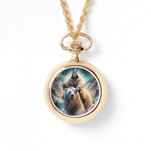 Relógio Jesus em um urso polar (Frente)