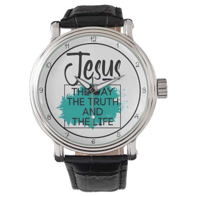 Relógio Jesus The Way The Truth And The Life Graphic (Frente)