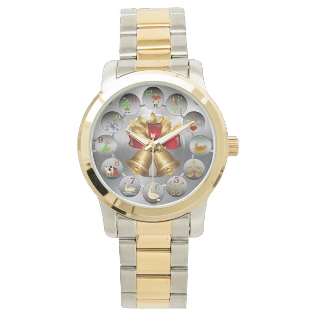 Relógio Jingle Balls ~ Os 12 Dias De Natal ~ (Frente)