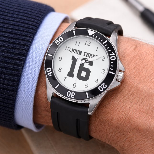 Relógio João 3:16 Números Homens  (Criador carregado)