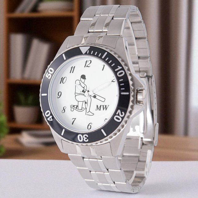 Relógio Jogos do Jogador de Críquete Esportivo, Atleta Bow (Criador carregado)