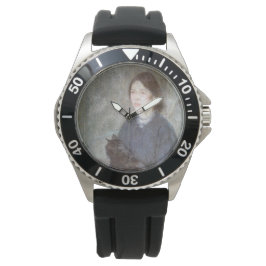 Relógio Jovem Segurando um Gato Negro (por Gwen John)