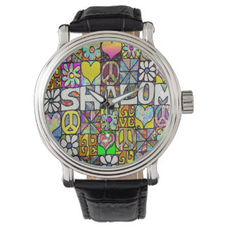 Relógio Judaica Retro 60s Psicedélica Shalom Watch