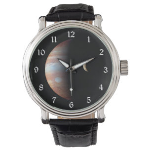 Relógio Júpiter Planeta Gigante Gasoso & Io Lua Galileana