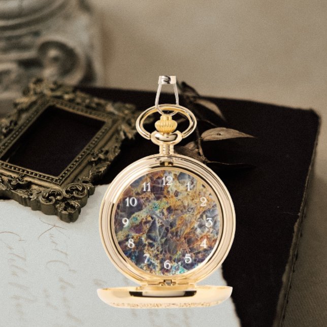 Relógio Kaleidoscope Agate Stone Patterno (In Situ)