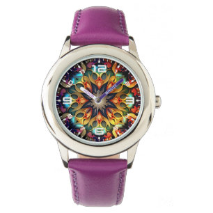 Relógio Kaleidoscope Mandala Flower Design- 23091