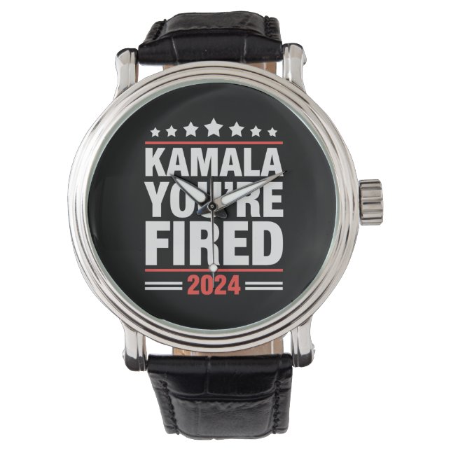 Relógio Kamala Você é Fired Kamala Harris 2024 (Frente)