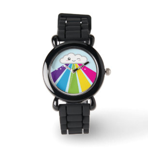 Relógio Kawaii Cloud e Rainbow Watch