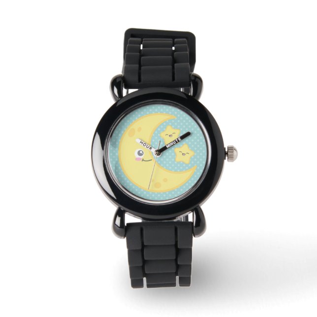 Relógio Kawaii Moon e Stars Watch (Frente)