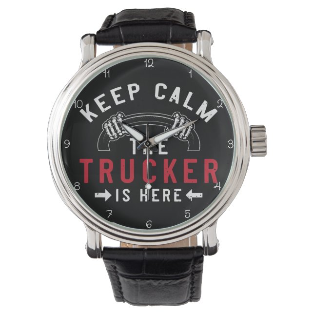 Relógio Keep Calm Trucker Is Here (Frente)