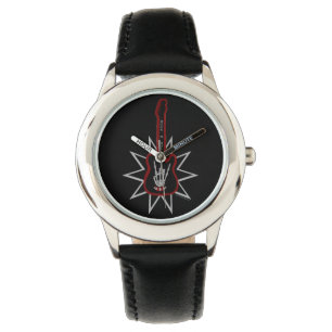 Relógio Kid's Black Leather Watch - Rock n'Roll