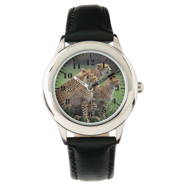 Relógio Kids Classic Watch/Wildlife Cheetah's (Frente)