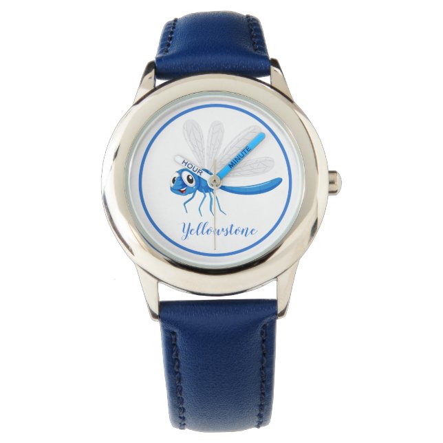 Relógio Kids Leather Watch Yellowstone Dragonfly (Frente)