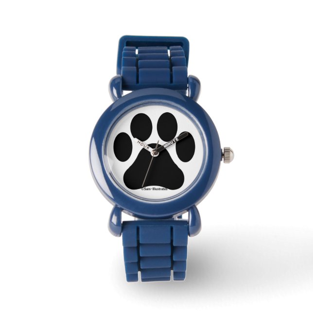 Relógio Kids Paw Print Patterna Watch (Frente)