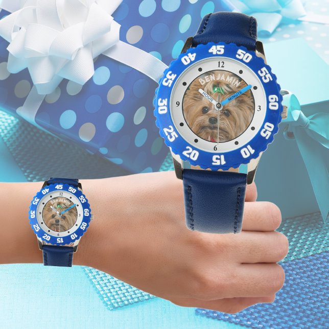 Relógio Kids PHOTO NAME Watch - Pet | Amigos | Família (Criador carregado)