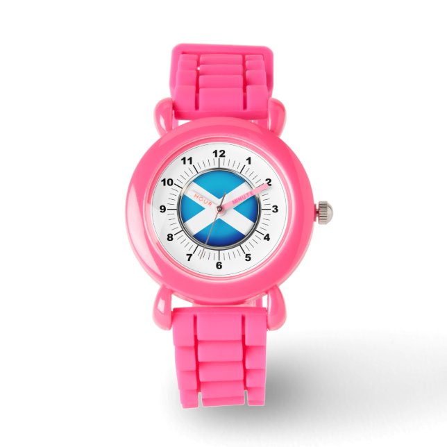 Relógio Kid's Scotland Flag Glitter Strap Watch (Frente)