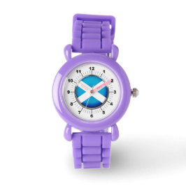 Relógio Kid's Scotland FlagRed Glitter Strap Watch