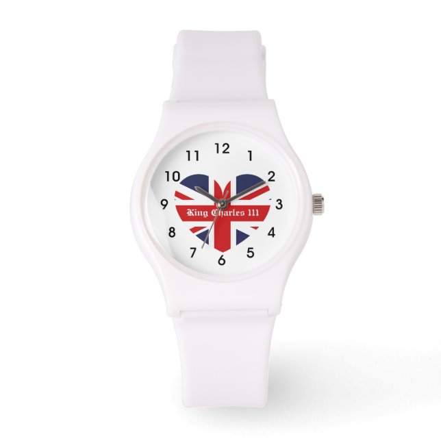 Relógio King Charles 111 Coronation England Flag Watch (Frente)