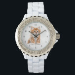 Relógio Kitten Watch Gift Sweet Baby Cat<br><div class="desc">Cute Kitten - Painting - Customizable - Choose / Add Your Unified Text - Name / Colors / Font / Size / Elements - Image / more - Make Your Special Gift - Resize, mova ou adicione elementos / texto com a ferramenta de personalização! Pintura e Design por MIGNED. Por...</div>