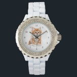 Relógio Kitten Watch Gift Sweet Baby Cat<br><div class="desc">Cute Kitten - Painting - Customizable - Choose / Add Your Unified Text - Name / Colors / Font / Size / Elements - Image / more - Make Your Special Gift - Resize, mova ou adicione elementos / texto com a ferramenta de personalização! Pintura e Design por MIGNED. Por...</div>