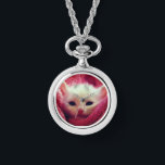 Relógio Kitten Watch Necklace<br><div class="desc">Para o amante de estimação...  Kitten Watch Necklace</div>