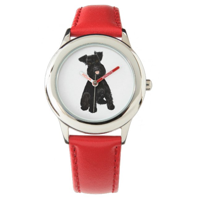 Relógio KookieSookie Kid's Schnauzer Watch (Frente)