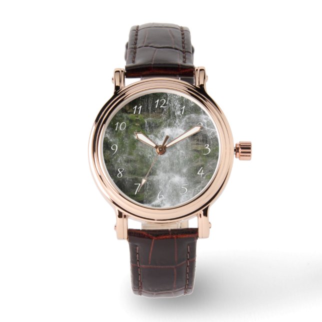 Relógio La Chute Waterfall no Parque Nacional de Forillon (Frente)