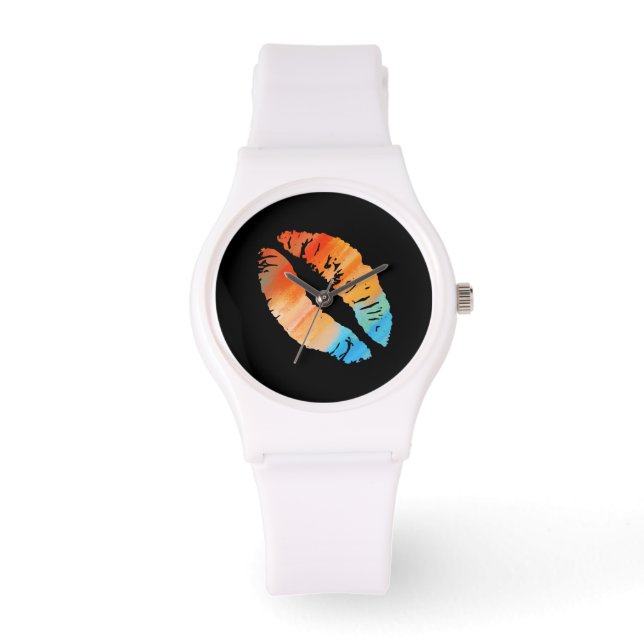 Relógio Lábios na moda nº 8 (Frente)