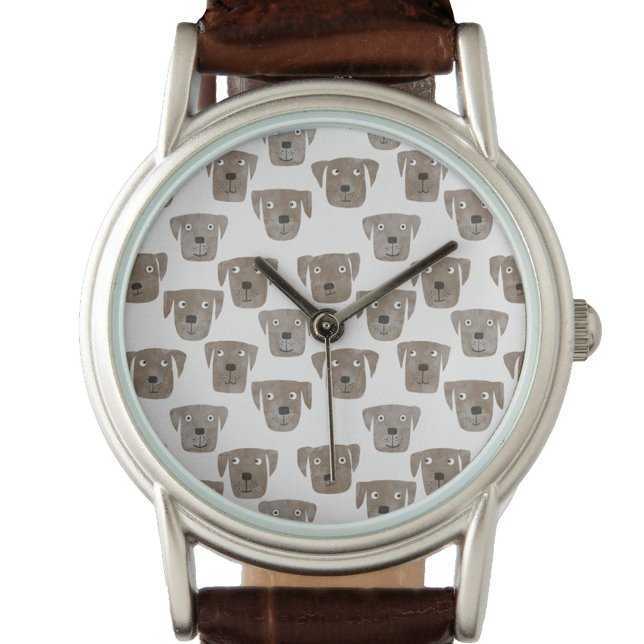 Relógio Labrador de chocolate galinha (Fun Chocolate Labrador Retriever Dog watch)