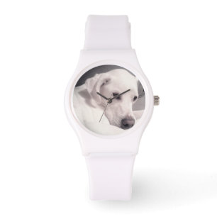 Relógio Labrador Mix Dog Watch Labrador White