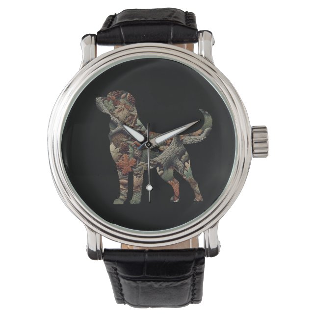 Relógio Labrador Retriever Watch, Camo Watch Men (Frente)