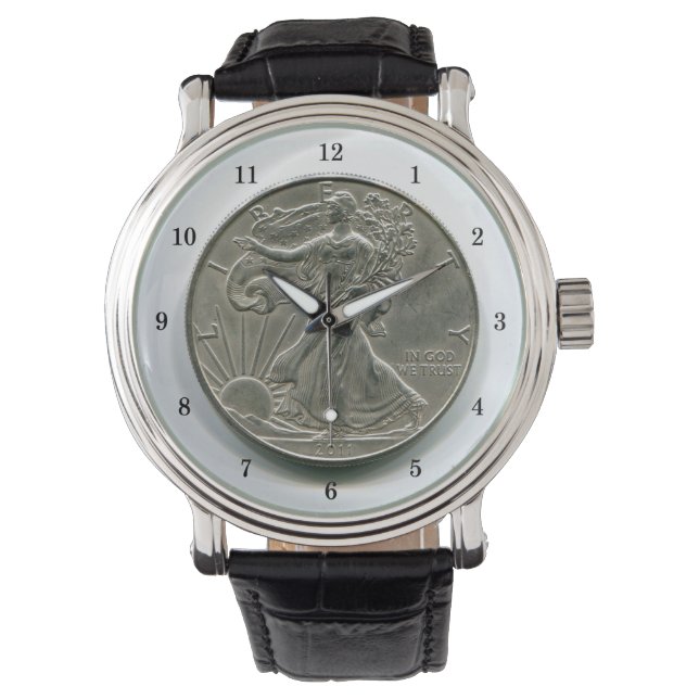 Relógio Lady Liberty Silver Dollar Wrist Watch (Frente)