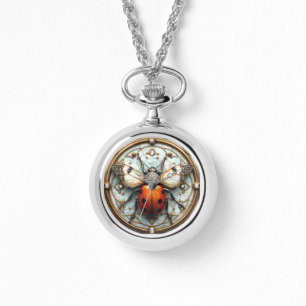 Relógio Ladybug Diamantes Elegantes Dourados sofisticados