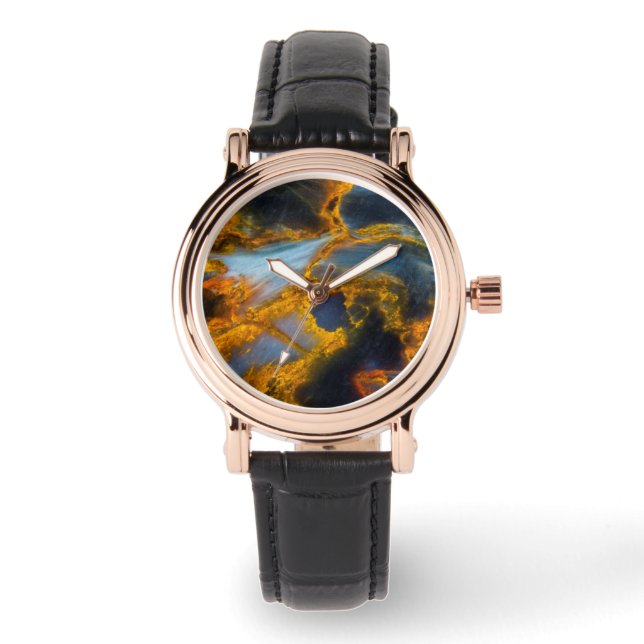 Relógio Laranja Lacrado Pietersite (Frente)