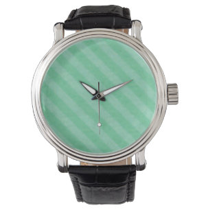 Relógio Legal Green Twill Stripes Chevron Watch