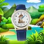 Relógio legal macaco adiciona texto<br><div class="desc">legal macaco a adicionar texto</div>