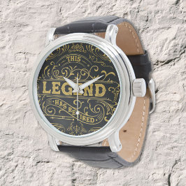 Relógio Lenda Vintage Ouro Preto Aposentadoria