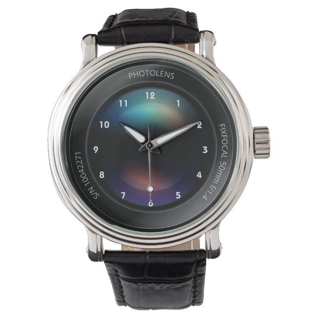Relógio Lente da câmera Fotografia Design Watch (Frente)