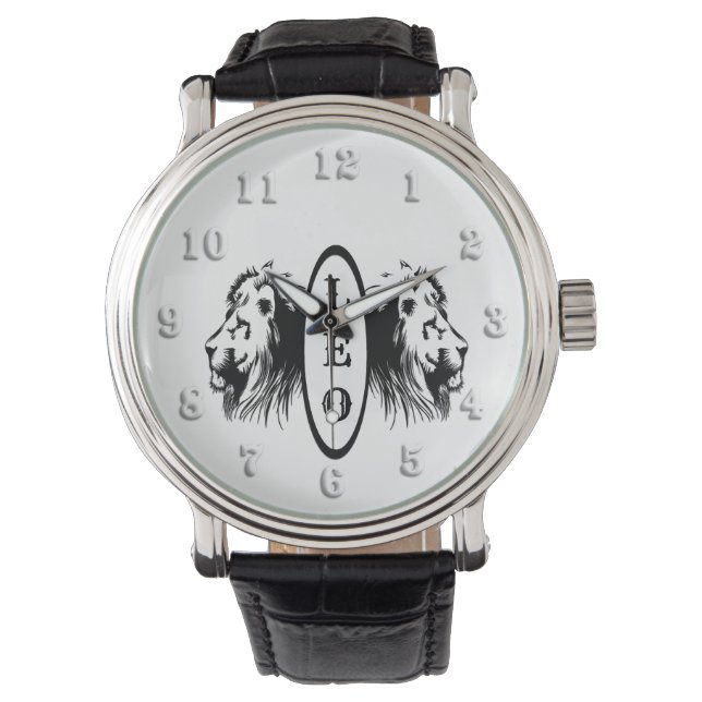 Relógio Leo, o Leão Bloqueou Zodiac (Frente)