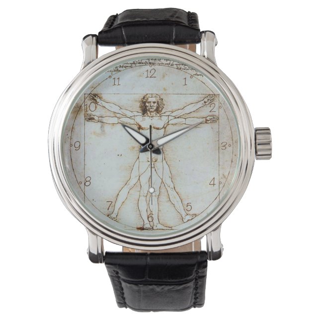Relógio Leonardo da Vinci's Vitruvian Man Watch (Frente)