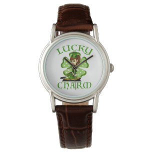 Relógio Leprechaun Girl Lucky Charm Wrist Watch