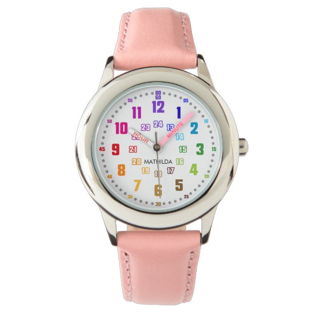 Relógio  Lernuhr Kinderuhr Schulanfangsgeschenk (Frente)