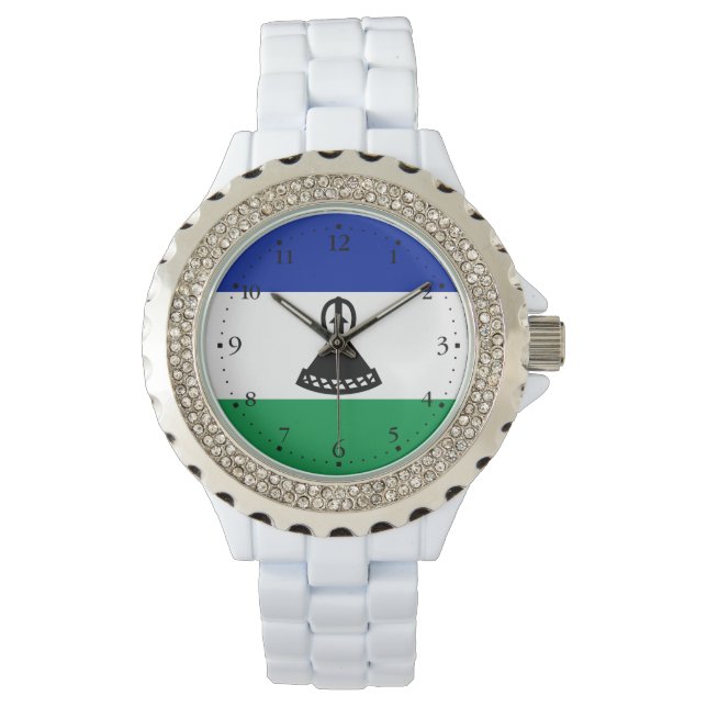 Relógio Lesoto Flag (Frente)