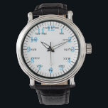 Relógio Letra hebraica Números<br><div class="desc">Vigia editável por danieljm.</div>