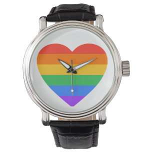 Relógio LGBTQIA Rainbow Heart Watch