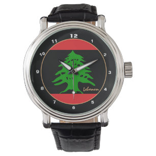 Relógio Libanês Flag watch, BLK design, Moda do Líbano