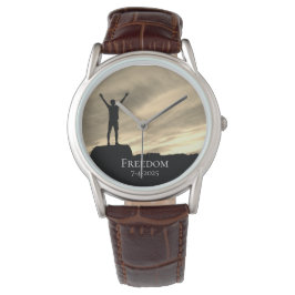 Relógio *~* Liberdade para aposentadoria de Prêmio masculi