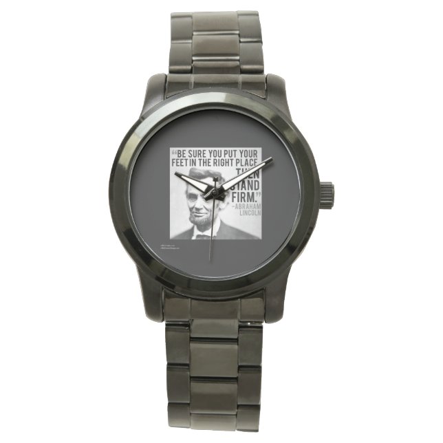 Relógio Lincoln & Stand Firme Quote Bracelet Watch (Frente)